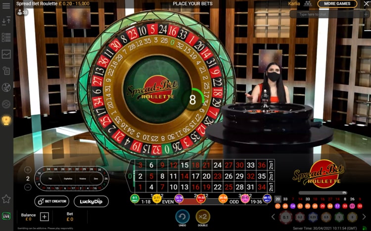 mansion casino live roulette table